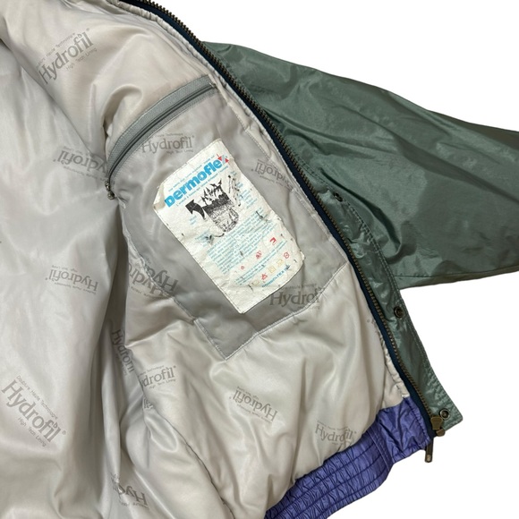 Vintage 80s 90s Orage Patchwork Multi Textured Full Zip Ski Jacket Small - Picture 12 of 15